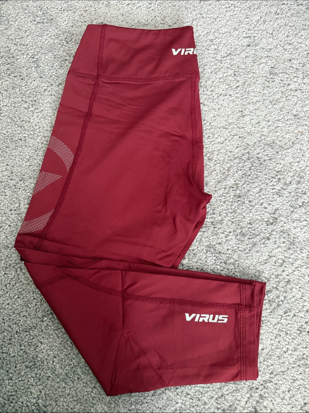 Virus Deep Burgundy Performance Crop Leggings